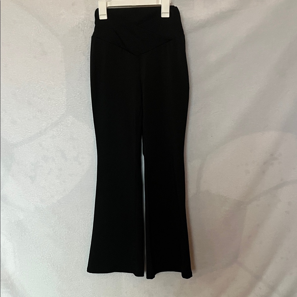 SHEIN Elegant Black Women's Flared-Leggings
